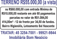 TERRENOS COM PARCELAMENTO PRÓPRIO