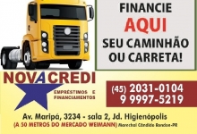 Financie seu caminhão com a Novacredi!