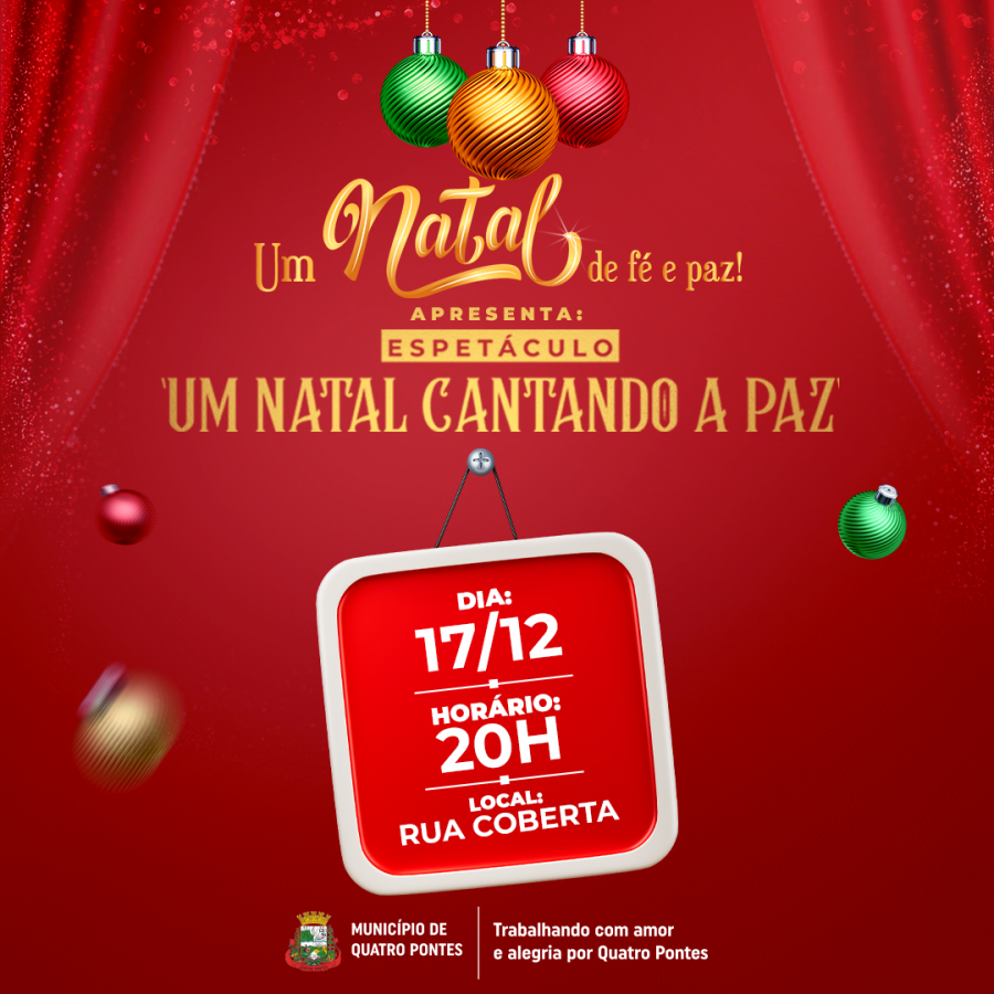 Quatro Pontes Ter Espet Culo Um Natal Cantando A Paz No Domingo