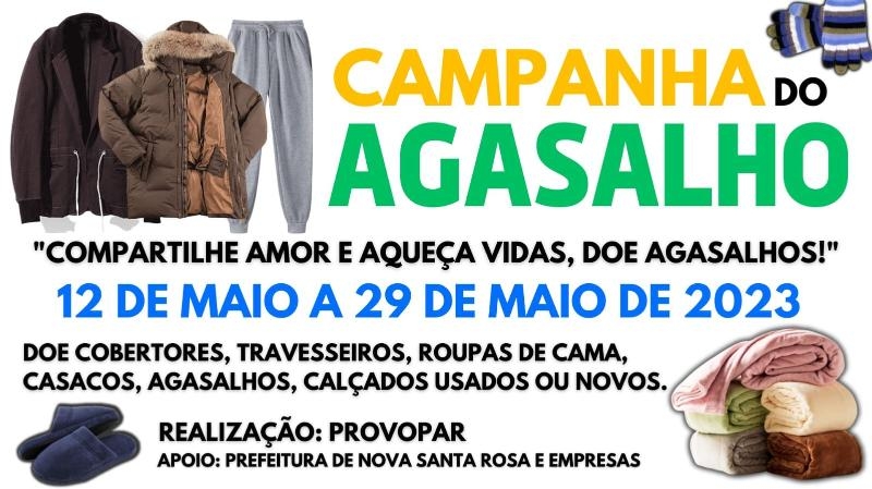 Campanha do Agasalho 2023 é lançada oficialmente em Nova Santa Rosa