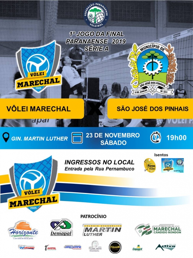Vôlei Marechal e São José dos Pinhais disputam o título 2019 - Aquiagora.net