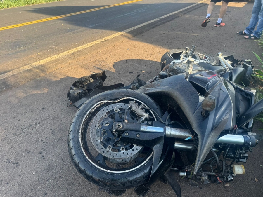 Identificado motociclista que morreu em acidente no Natal na BR 163 entre Guaíra e Mercedes