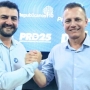 Adriano Backes e Vanderlei Sauer, candidatos pela coligação que reúne PP, União Brasil, Republicanos, PSC e PRB  