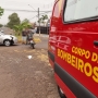 Acidente aconteceu na rotatória de cruzamento das ruas Dom João VI com Ceará (Foto: Cristine Kempp/AquiAgora.net ) 